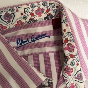Men’s Robert Graham button down shirt with detailed cuff